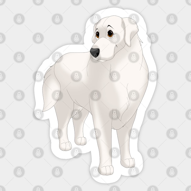 Great Pyrenees Dog Sticker by millersye